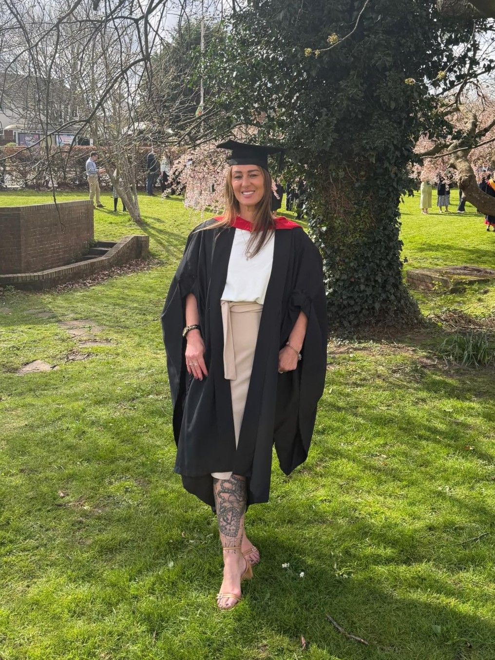 Zoe celebrating her graduation